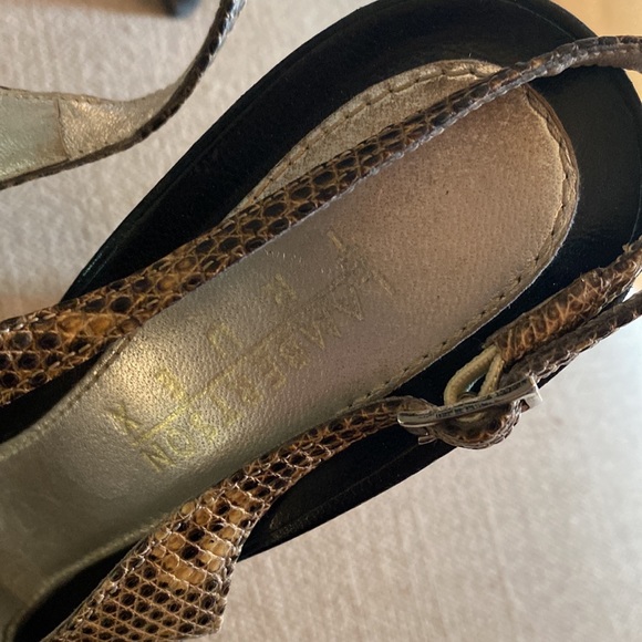 Lambertson Truex Snakeprint Snakeskin Slingback Pointed Toe Heels Pumps 7.5-8 - Picture 7 of 12